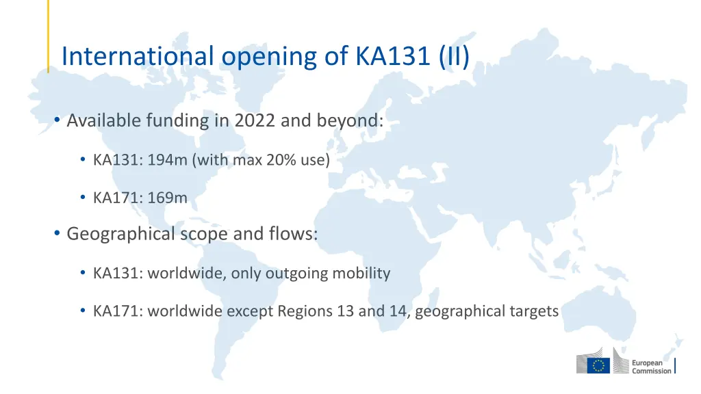 international opening of ka131 ii