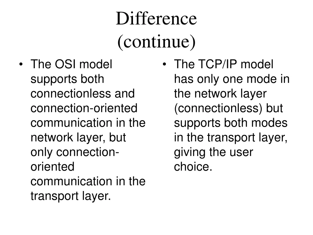 difference continue