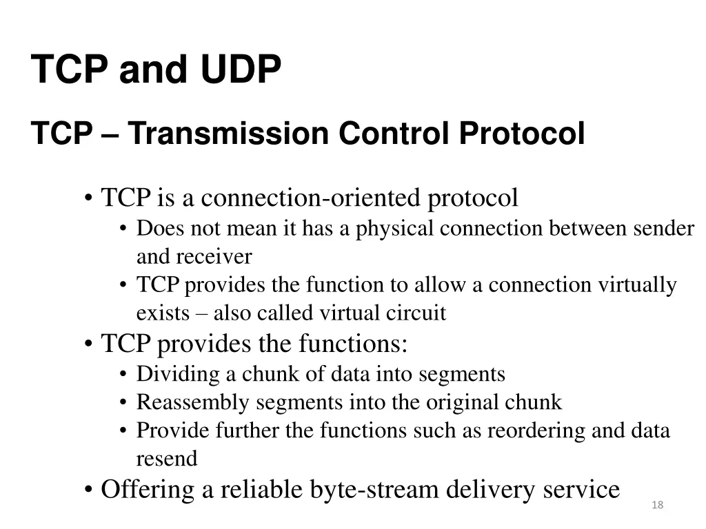 tcp and udp