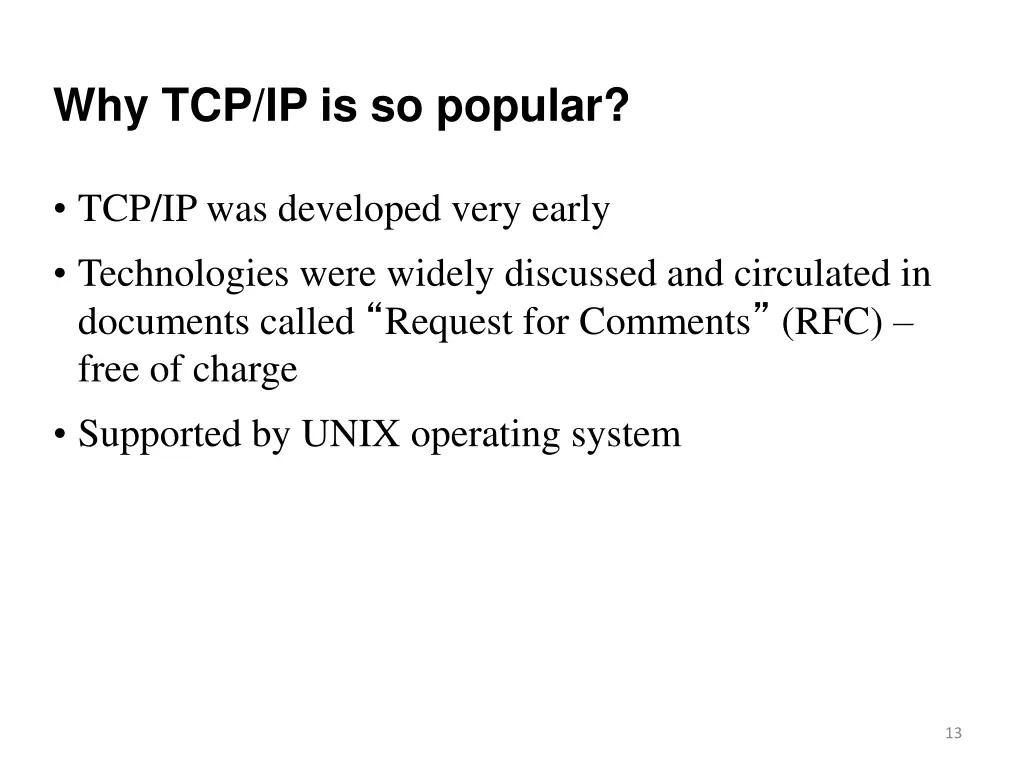 why tcp ip is so popular