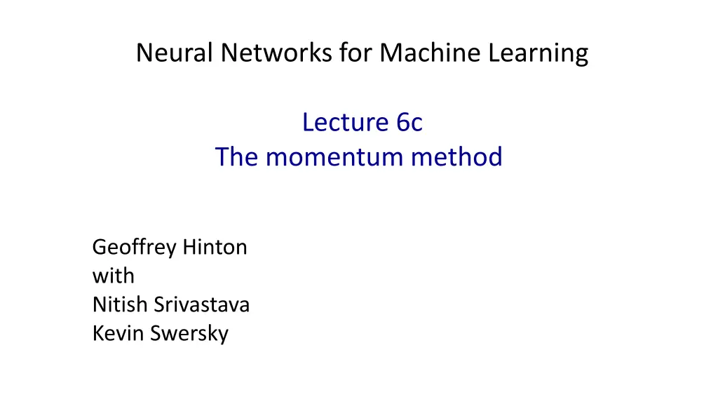 neural networks for machine learning 2