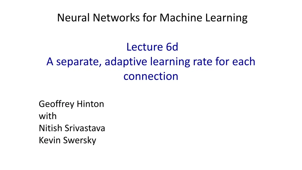 neural networks for machine learning 3