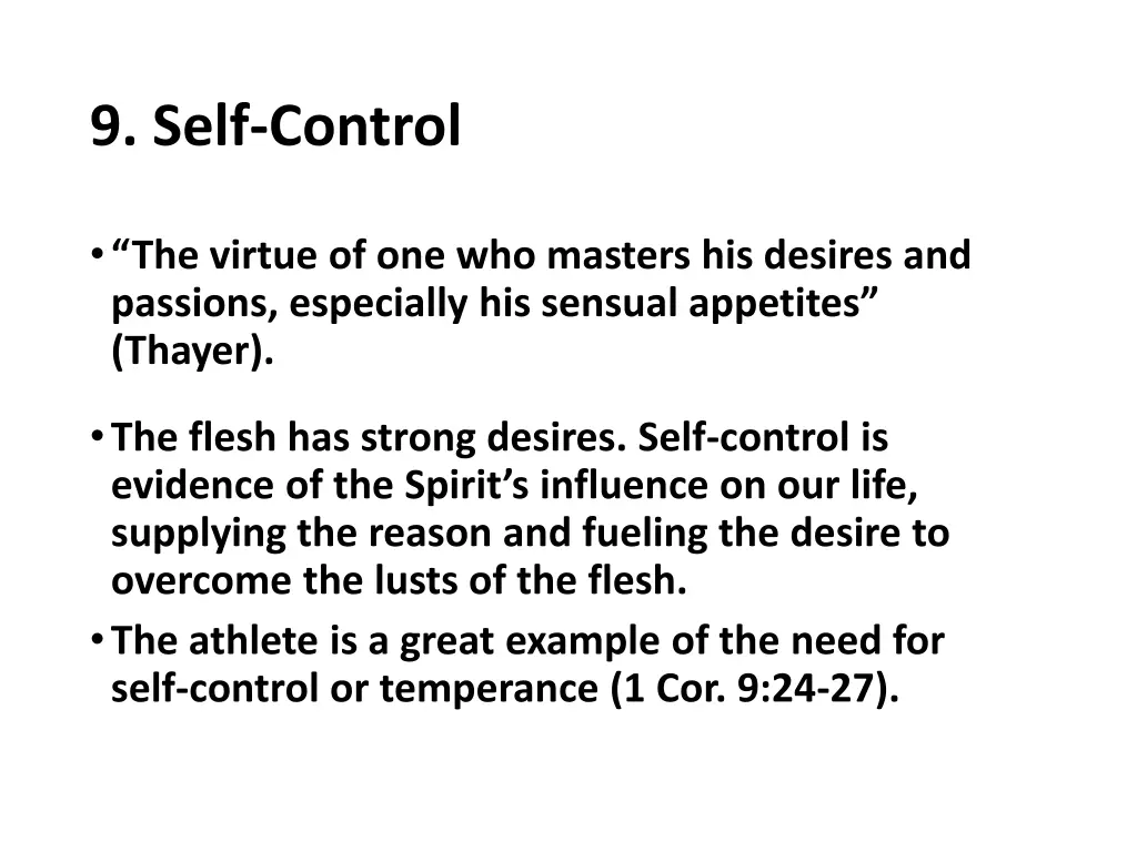 9 self control