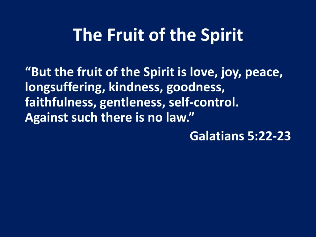 the fruit of the spirit 1