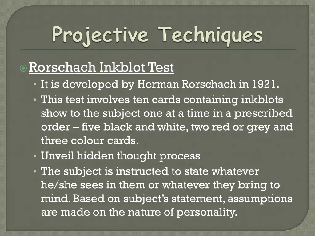 rorschach inkblot test it is developed by herman