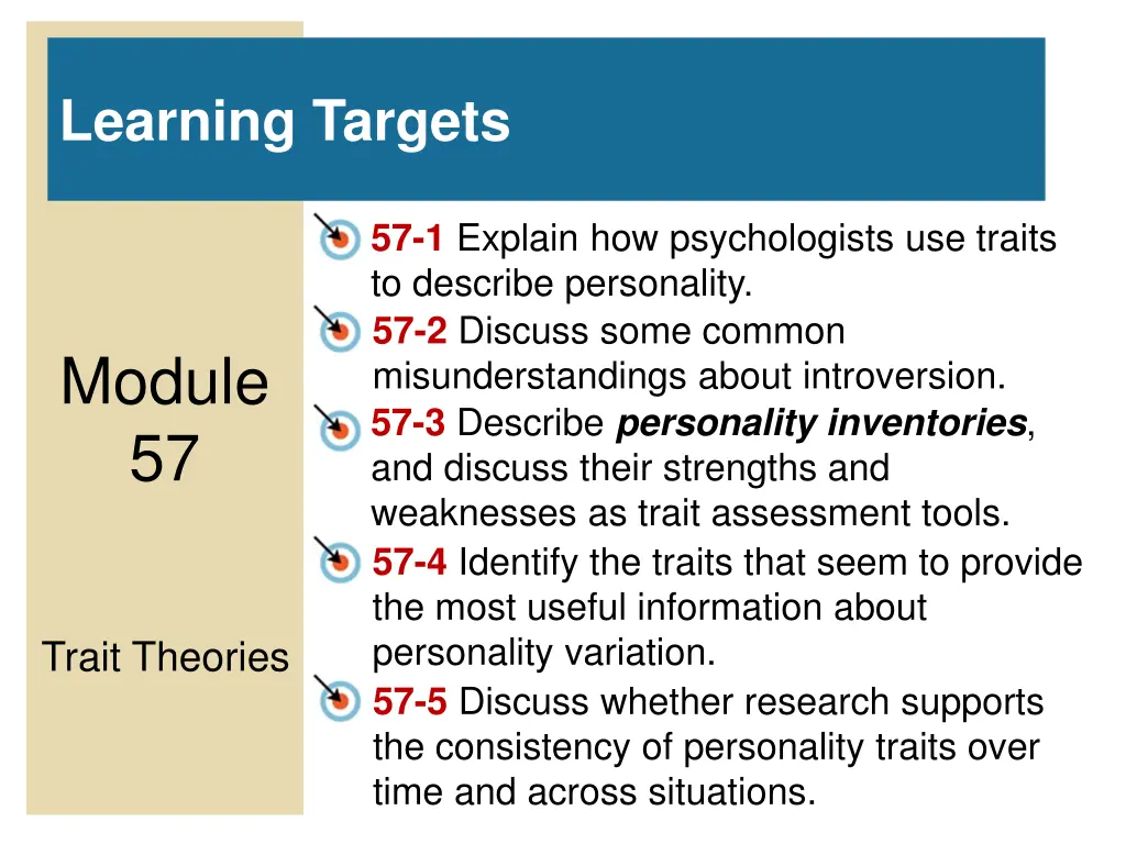 learning targets