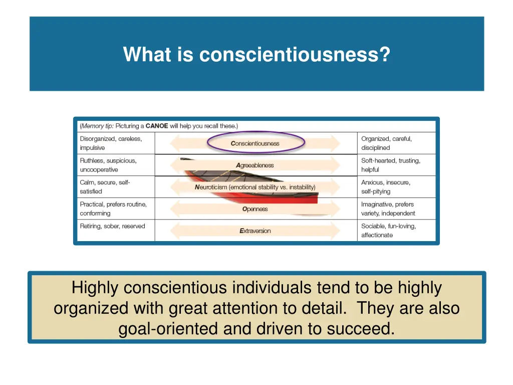 what is conscientiousness