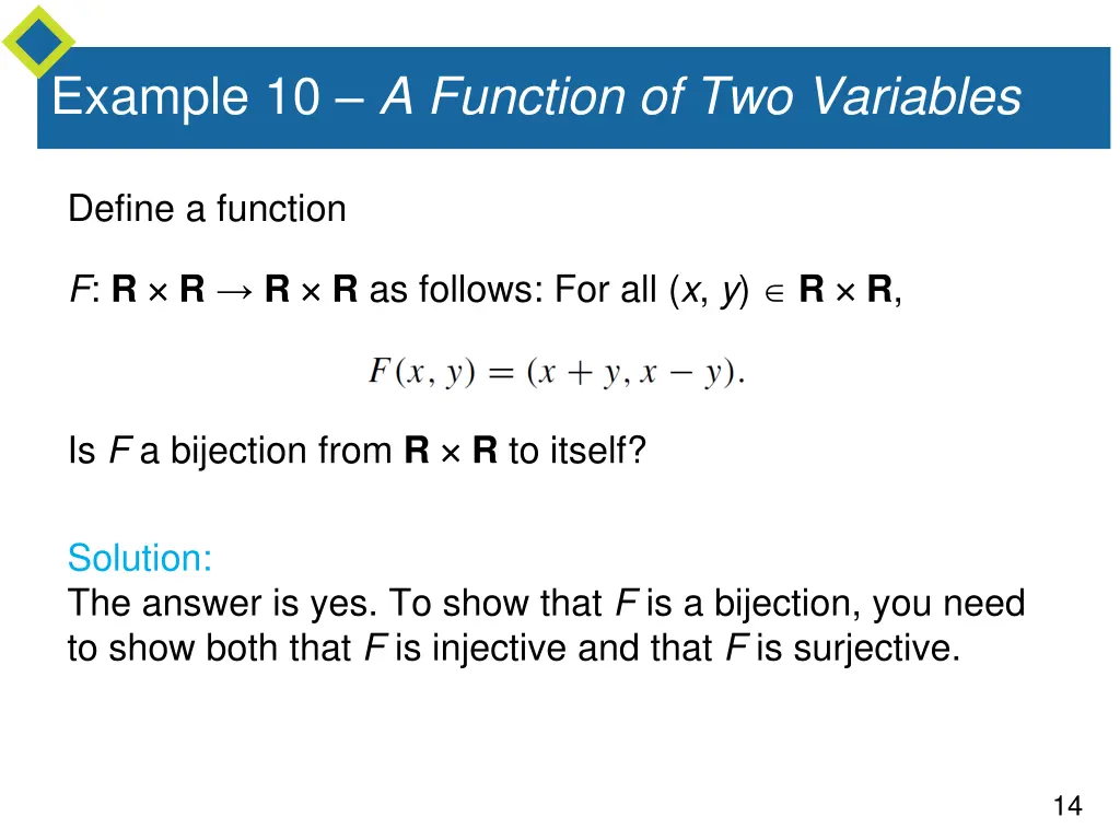 example 10 a function of two variables