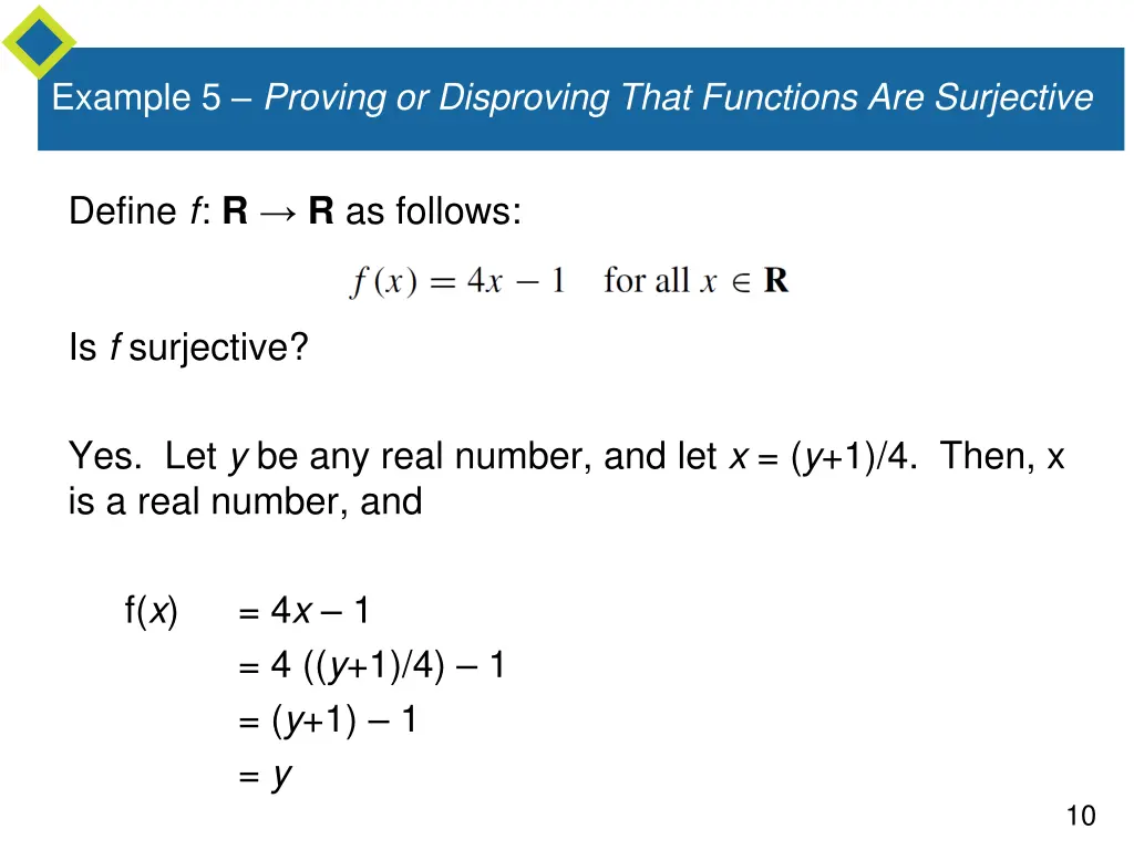 example 5 proving or disproving that functions