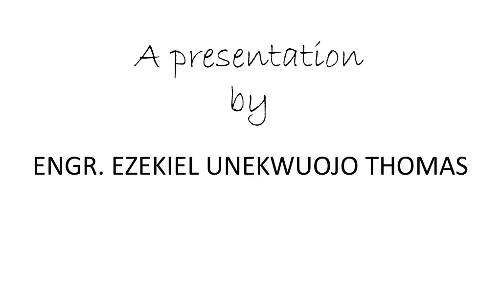 a presentation by