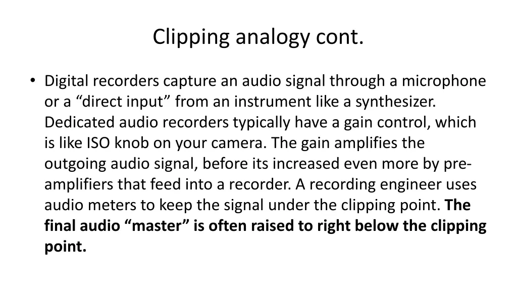 clipping analogy cont