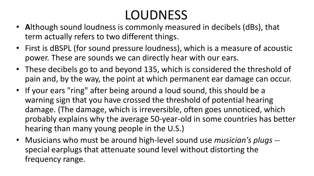 loudness