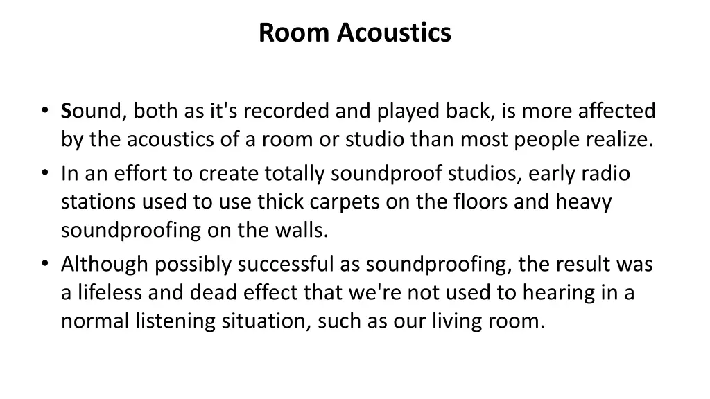 room acoustics