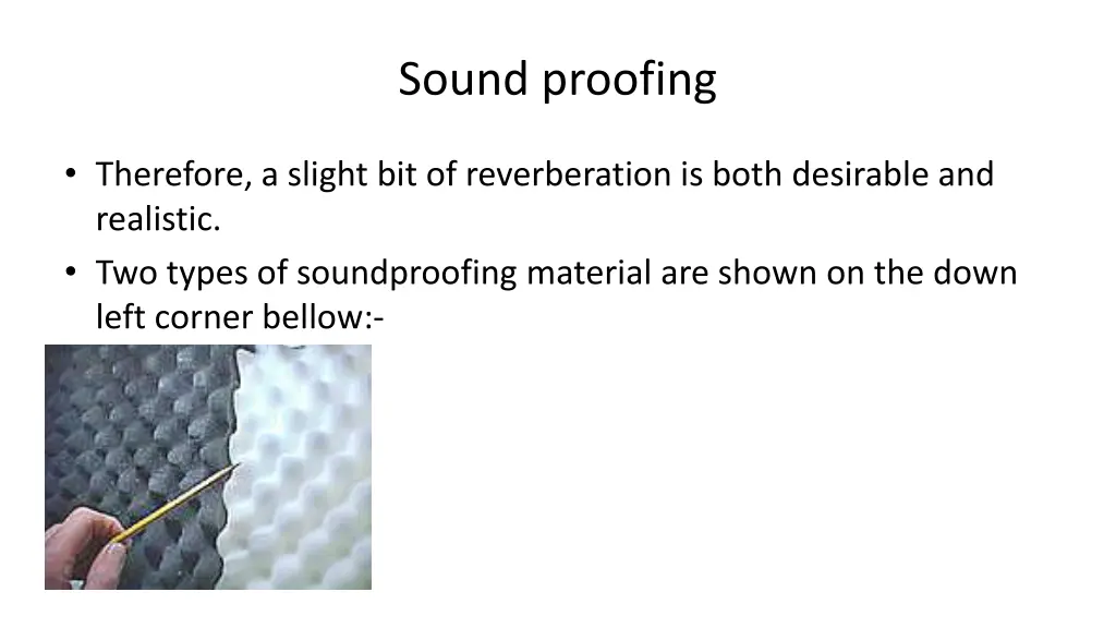 sound proofing