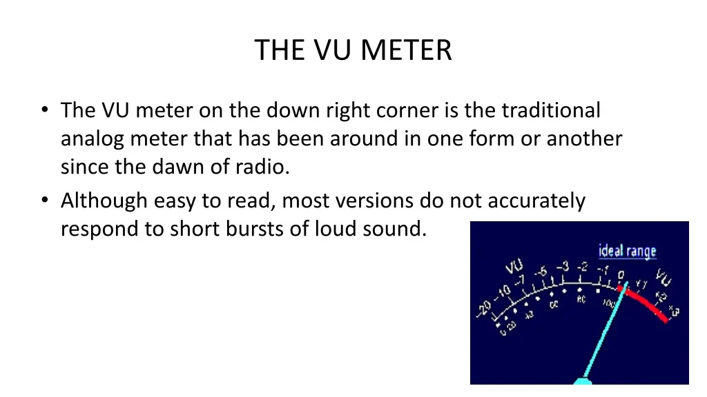 the vu meter