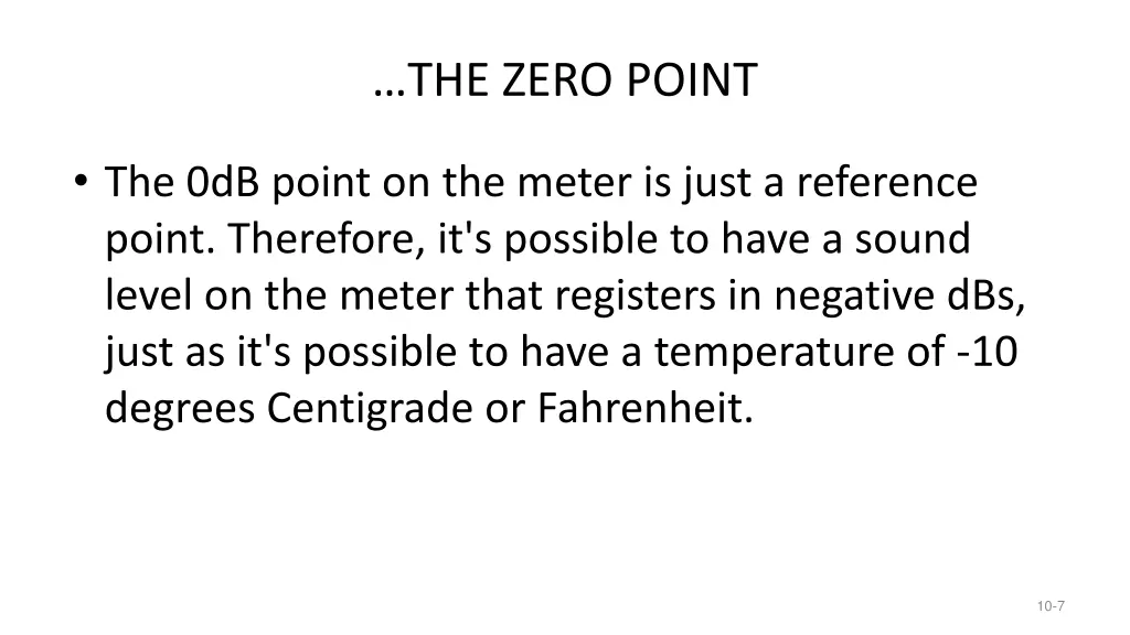 the zero point 1