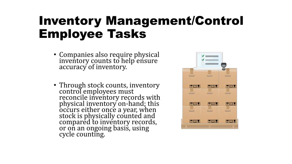 inventory management control employee tasks 1