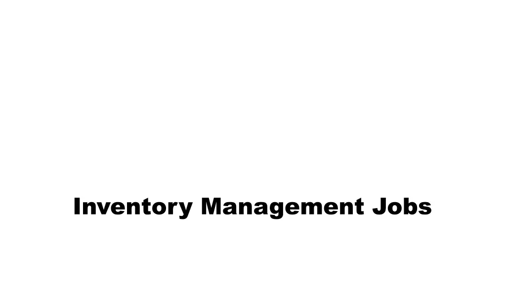 inventory management jobs