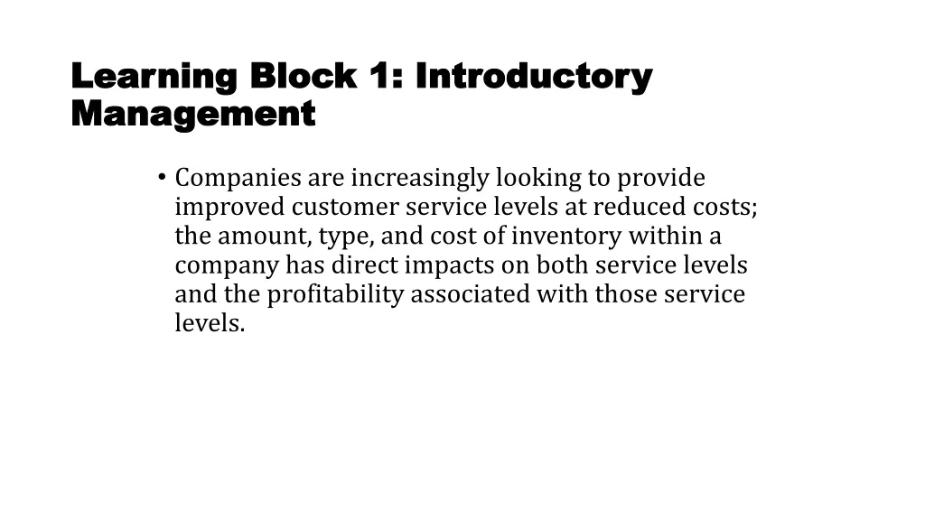 learning block 1 introductory learning block