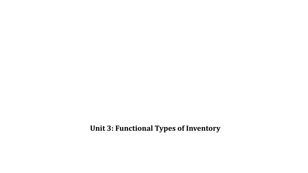 unit 3 functional types of inventory