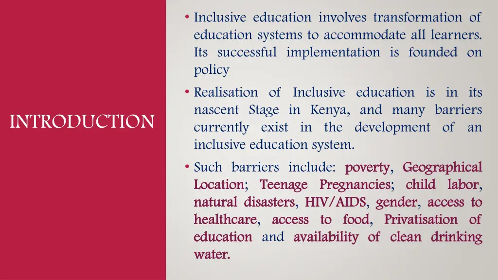 inclusive education involves transformation