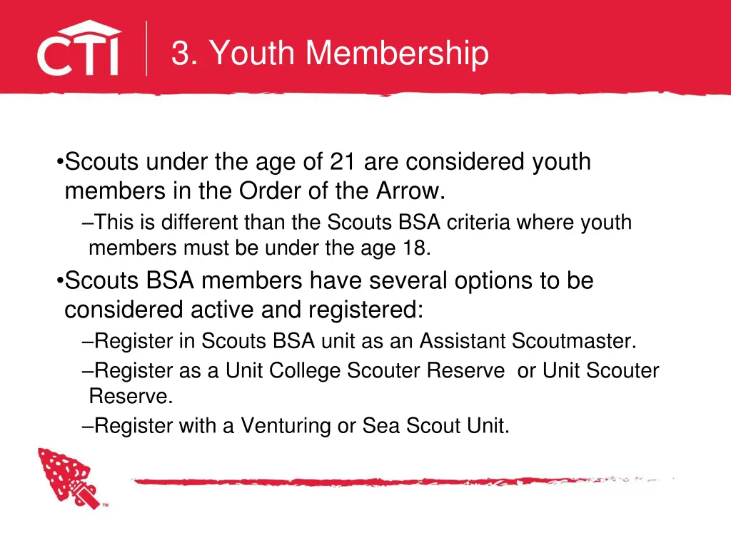 3 youth membership