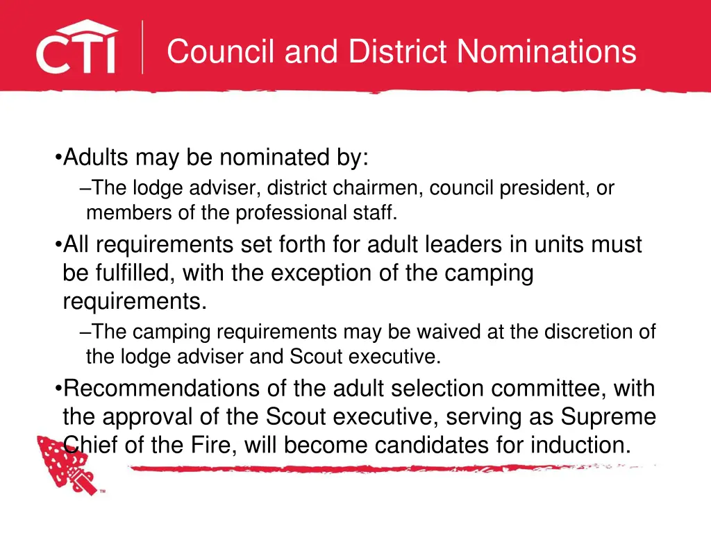 council and district nominations