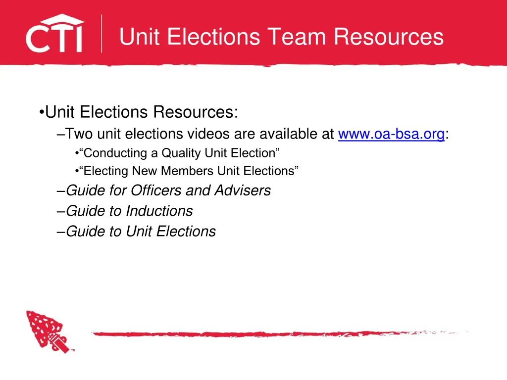 unit elections team resources