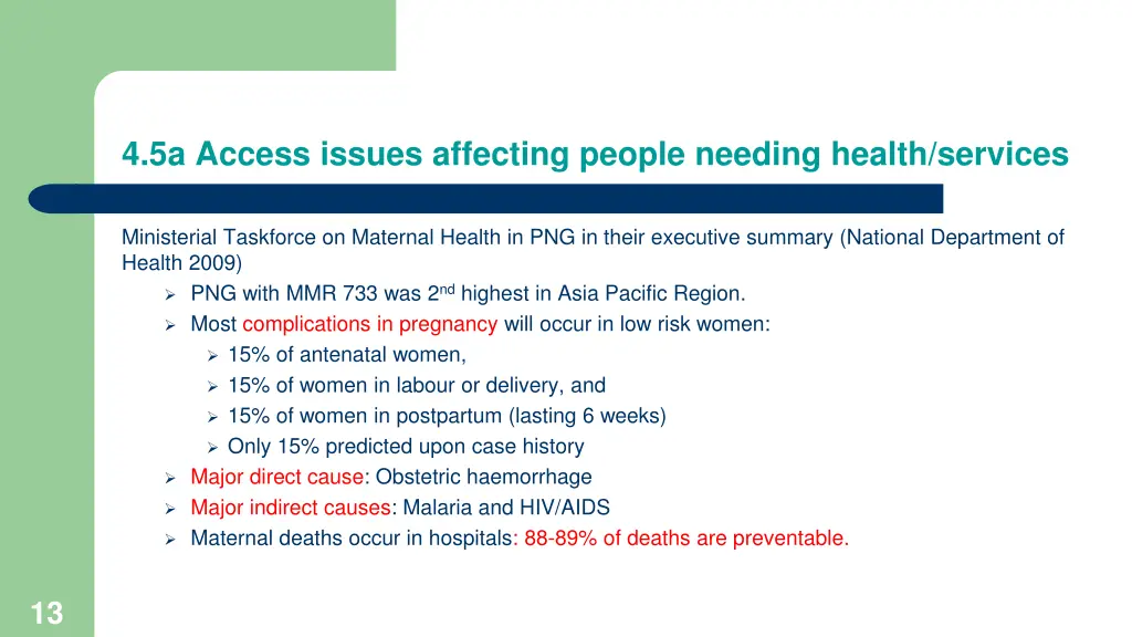 4 5a access issues affecting people needing