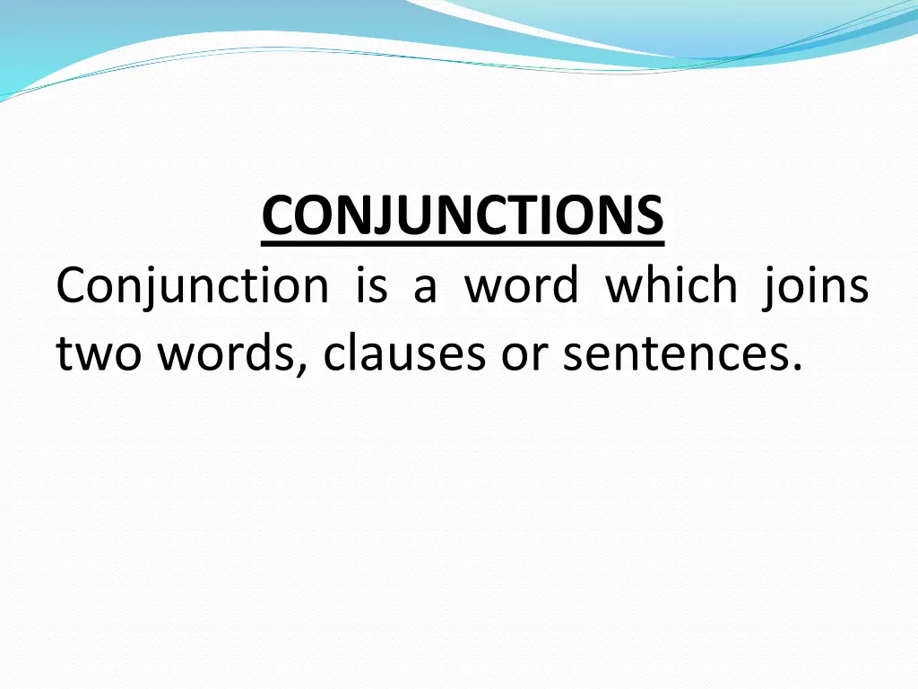 conjunctions