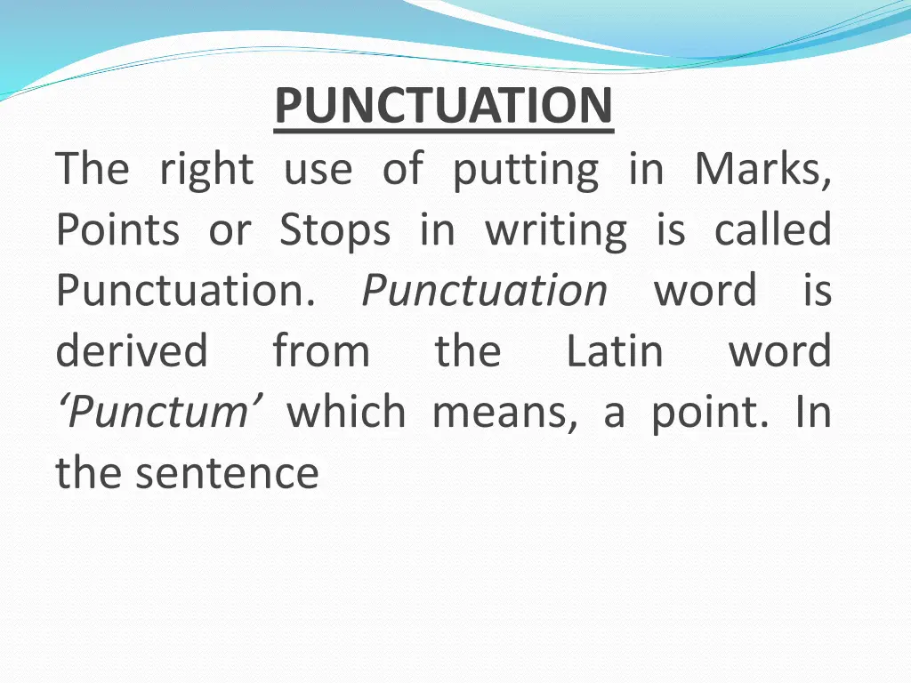 punctuation