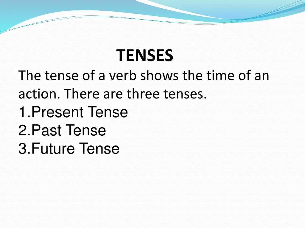 tenses