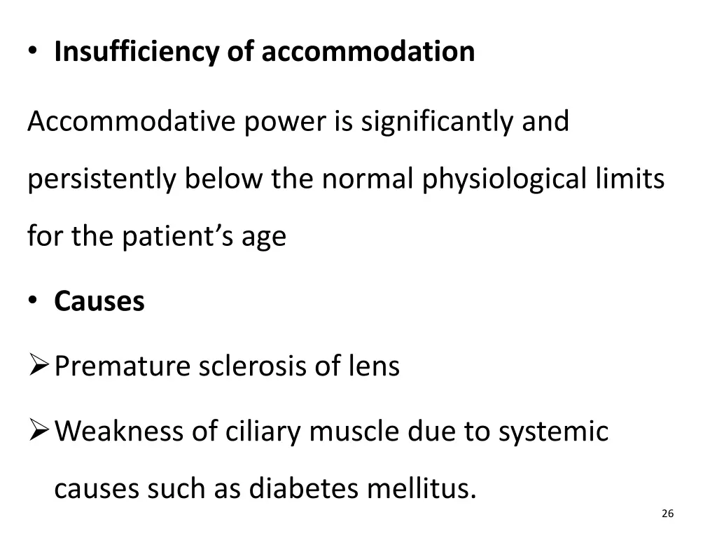 insufficiency of accommodation