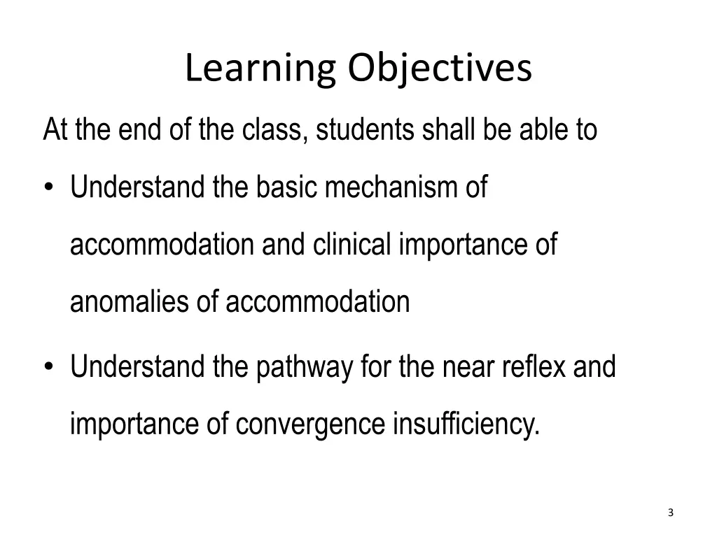 learning objectives