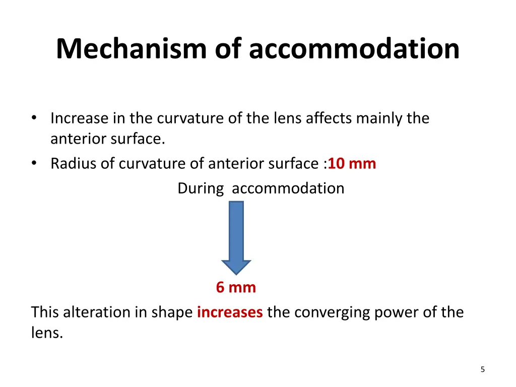 mechanism of accommodation