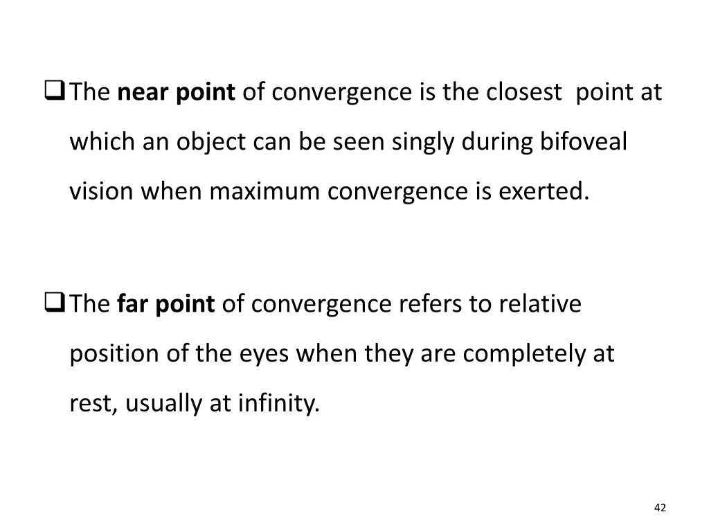 the near point of convergence is the closest