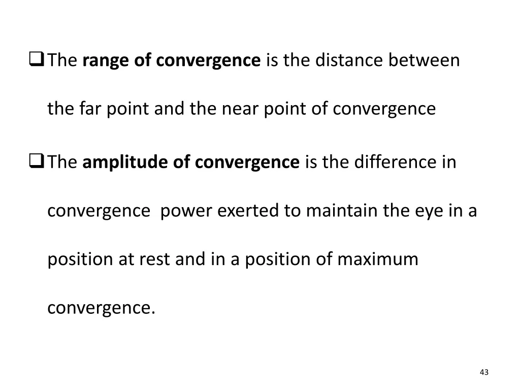 the range of convergence is the distance between