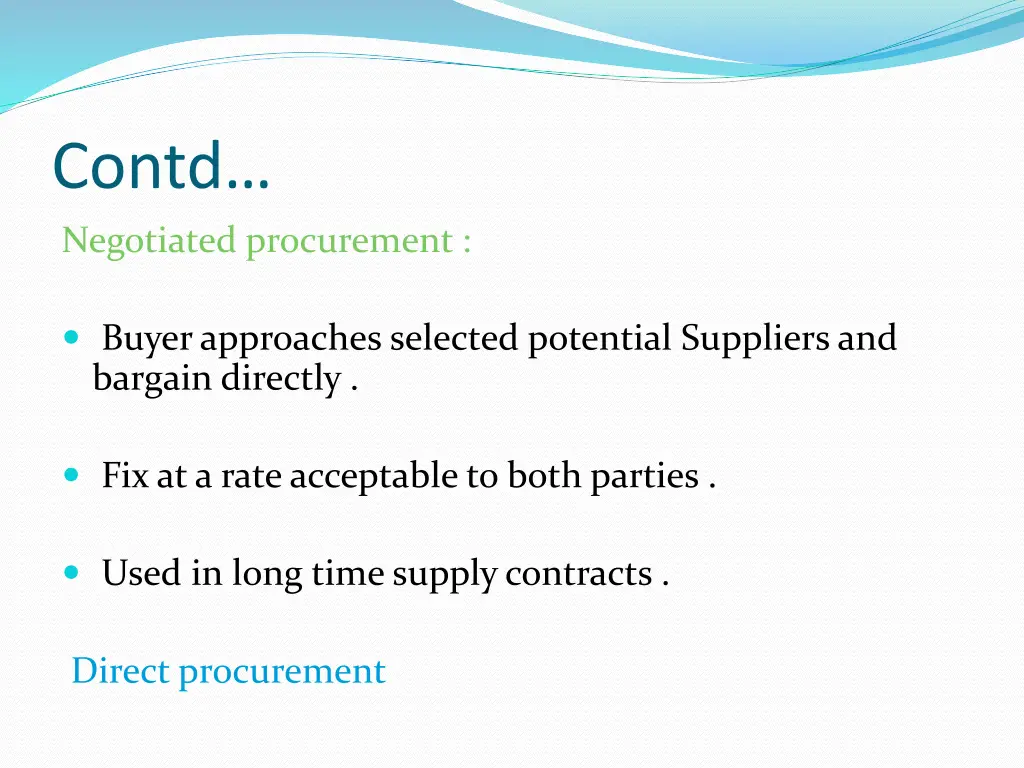 contd negotiated procurement