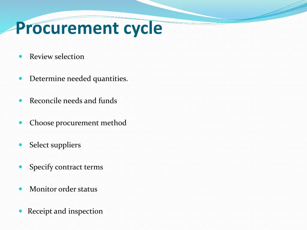 procurement cycle