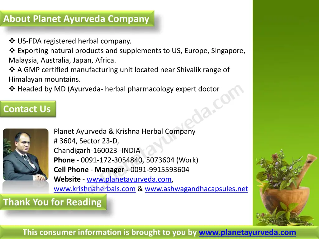 about planet ayurveda company