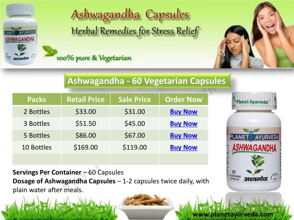 ashwagandha 60 vegetarian capsules