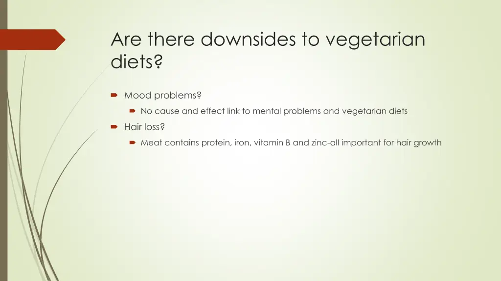 are there downsides to vegetarian diets