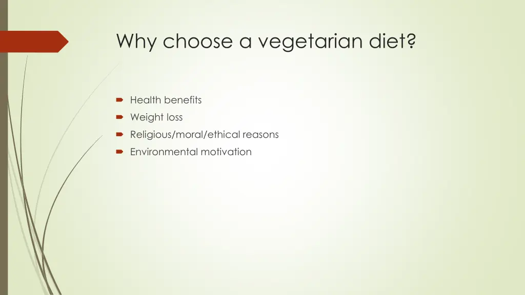 why choose a vegetarian diet