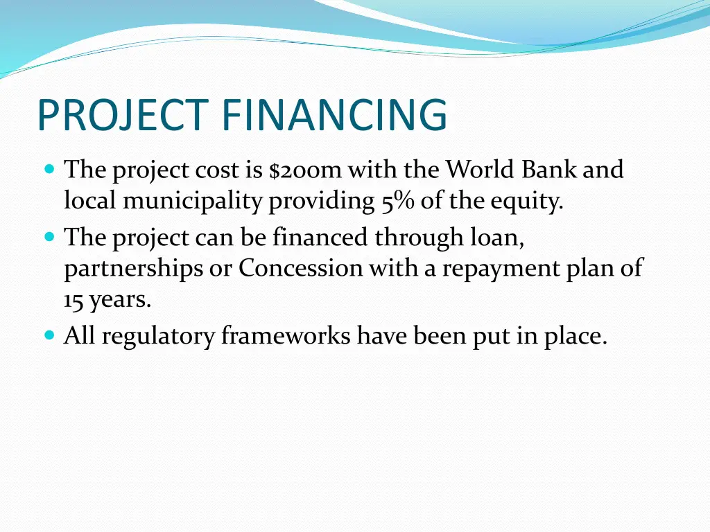 project financing