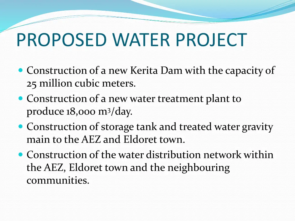 proposed water project