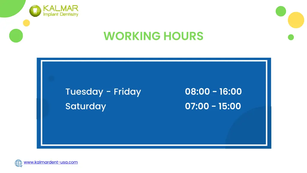 working hours