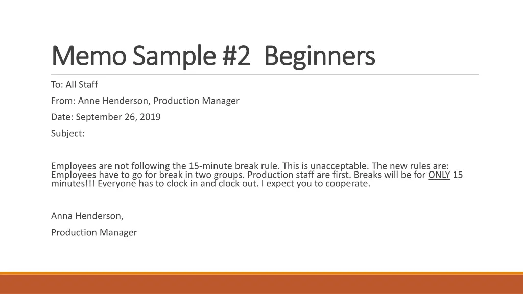 memo sample 2 beginners memo sample 2 beginners