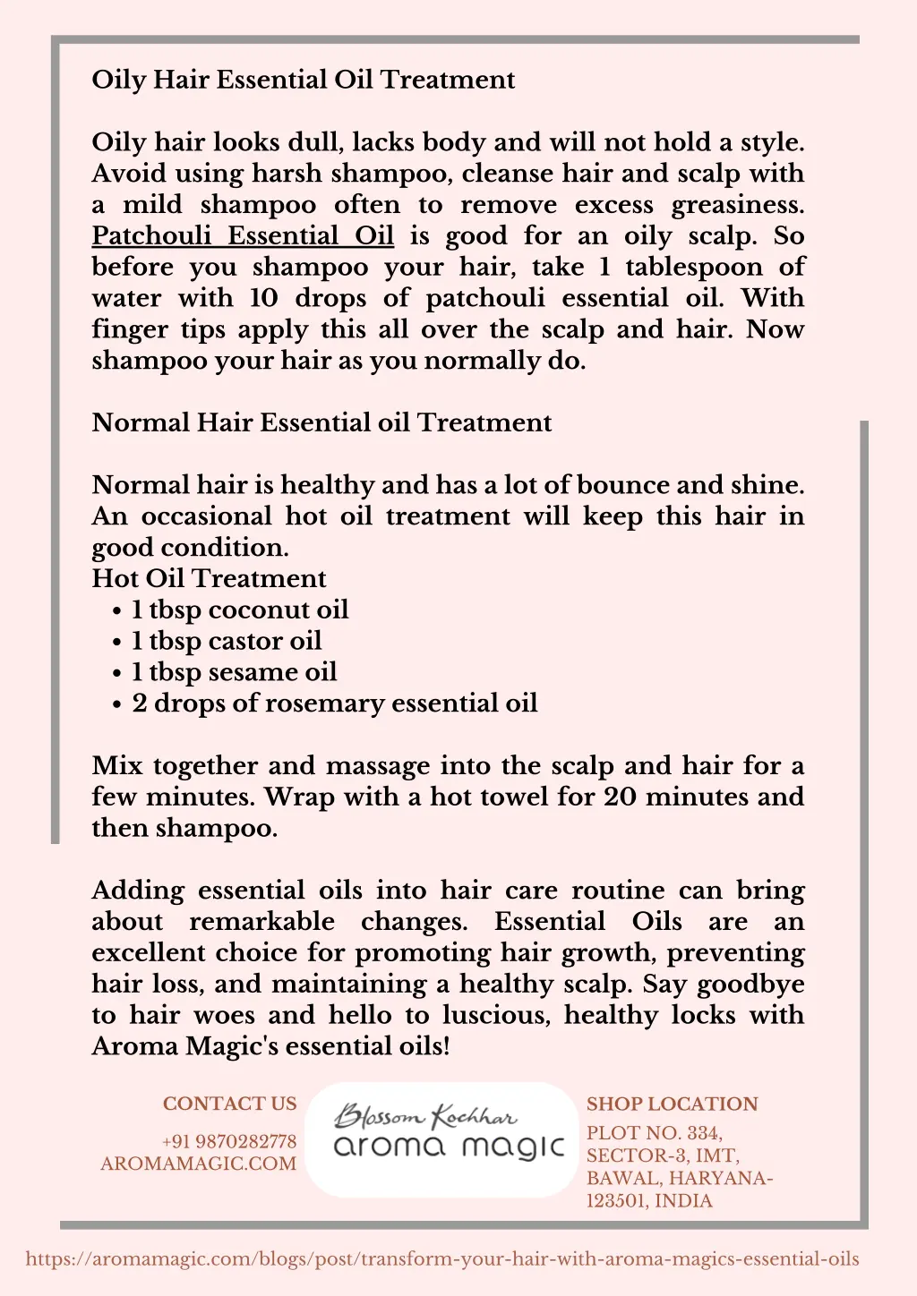 oily hair essential oil treatment