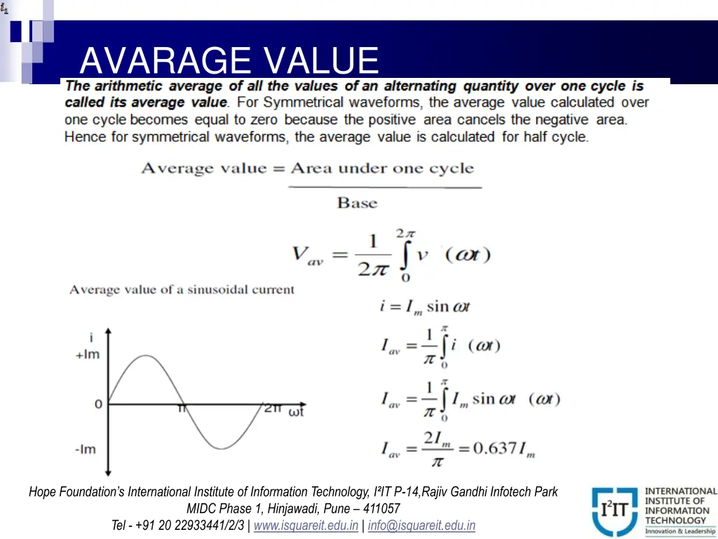 avarage value