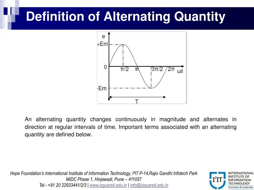 definition of alternating quantity